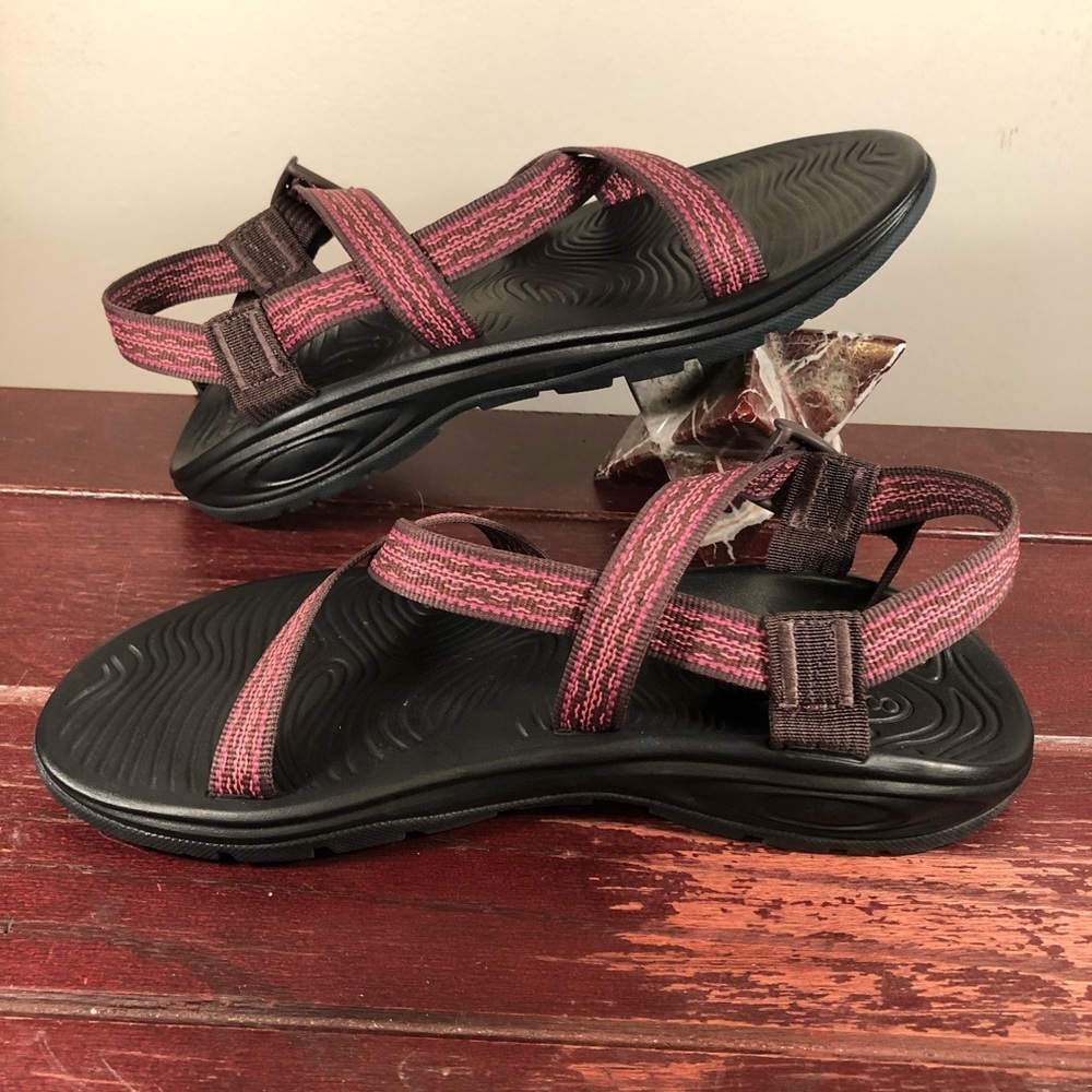 Chaco's Women's Z/Volv Sandals Brown/Pink Size 11 - Picture 3 of 10